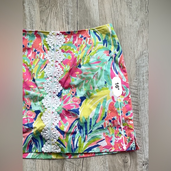 LILLY PULITZER RHEA CASA BANANA PRINT SKIRT/SKORT SIZE 4 - Picture 7 of 8